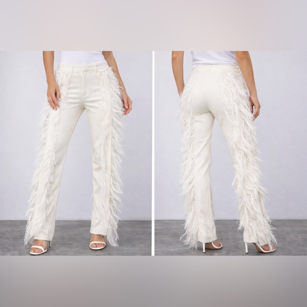 Stylesh white see through legs pants size S
BB9